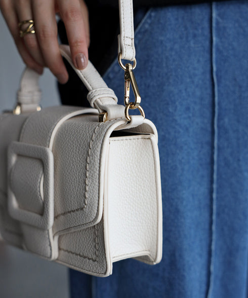 【雑誌掲載】2WAYスクエアバックルショルダーバッグ 12-1091